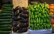 (Malaga) Mercado Atarazanas - aubergine, courgette & peppers